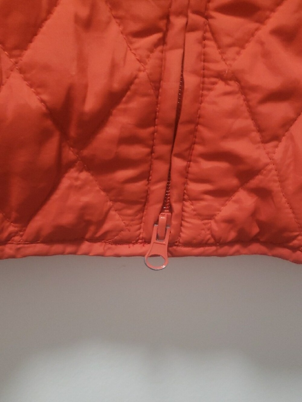 Quilted Orange Zip Front Vest - Picture 4 of 5